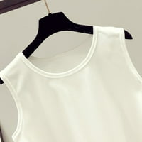 Leylayray korejska bluza Žene Ljeto Nova majica za dno prsluka Labavi otisak plus majica bez rukava