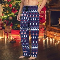 Muške hlače Božićne casual pantalove Padžama hlače sa crtežom i džepovima Božićni poklon