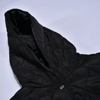 KPOPLK ženska jakna za laganu jaknu ženske solidne boje labavog pamučnog kaputa za jakna sa kapuljačom srednje dužine za