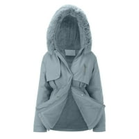 IOPQO Plus veličine za žene Women Plus Veličina dnevno zimski kaput rever ovratnik dugih rukava vintage