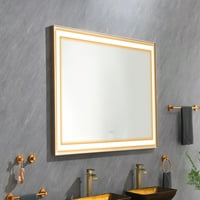 60 * LED lakirana kupaonica Zidno montirano ogledalo sa visokim lumen + anti-malom odvojeno kontrola