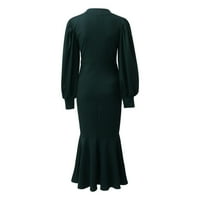 Formalne haljine Hanzidakd Plus Formes Womens Maxi haljina V izrez dugih rukava vjenčanice