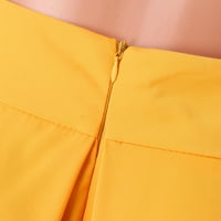 Suknje Labakihah za žene Žene Veliki džep u boji u obliku čvrstog u boji Visoka struka OL POLUJNA SUPRNA