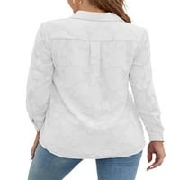 Bomotoo ženska povremena bluza vreća sa džepom tuničke majice Poslovni labavi majice u boji