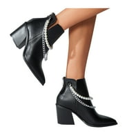 Wefuesd Cowgirl Boots Uggs ženske čizme modne karakteristične cipele, guste kosilice srednje duljine,