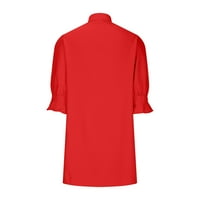 Ležerna haljina s kratkim rukavima za žene Labaviranje V izrez majica Solid Color Ljeto plaža Sunderss Plus veličina S-XXXL