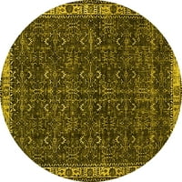 Ahgly Company Zatvorena okrugla Perzijska žuta boemska prostirke, 8 'runda