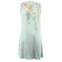 Ljetne haljine za ženske haljine traper haljina V izrez kratki rukav čvrsta boja kratka haljina slojna