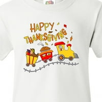 Inktastična sretna Dan zahvalnosti Turkey Voz sa prehrambenim mladim majicama