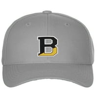 Daxton Dva tona početna slova brojeva strukturirana bejzbol šešir, svijetlo sivi šešir, slovo B