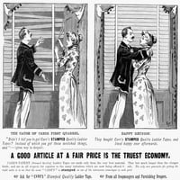 Carrov venecijanski slijepi 1896. Nenglish novine oglas, 1896. Print za poster od