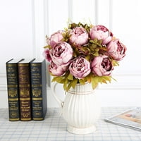 Vintage Artificial Peony Silk Cvijeće Bouquet za kućni zabavni ukras