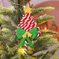Baywell Božićni ukrasi bombona Candy Christen Tren Ornamenti postavljeni viseći božićni ukrasi paprike