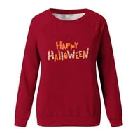 Ženske dukseve Halloween, tinejdžeri Djevojke Pumpkin Dukserice Jesen Halloween Crewneck košulje Grafički