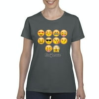 - Ženska majica kratki rukav, do žena veličine 3xl - emoji entourage