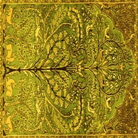 Ahgly Company Machine Persible Pravokutnik Perzijski žuti Tradicionalni prostirke, 5 '7'