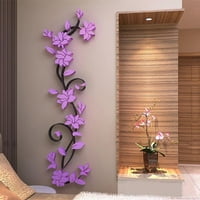 Prettyui 3D DIY naljepnice za ruže Art Vinil zidne naljepnice Vase cvjetni stablo naljepnica naljepnica
