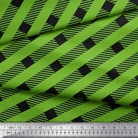 Soimoi Green Modal Satin tkanina Dijagonala Stripe Dekor tkanina Široka
