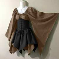 Meichang Ženska renesansna kostim Retro srednjovjekovna viktorijanska goth plus veličina haljina Cosplay