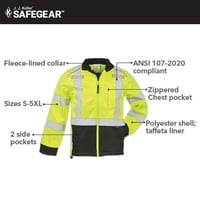 Tip R klasa Softshell jakna - 4xL - Lime Green Yellow & Black, Visoke jakne za muškarce ili žene - ANSI