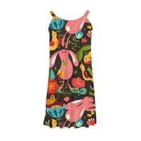 Ženska haljina V izrez Ženka Ležerne prilike bez rukava za odmor Home Wear Spring Ljeto Elegantne udobne