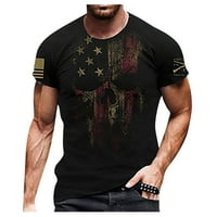 Corashan Graphic Tees Muškarci Muški ljetni casual 3D tiskani kratki rukav na vrhu majica s majicom
