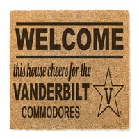 Team Coir Doormat Welcome Vanderbilt Commodores