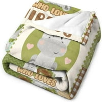 Nosbei pokrivač pokloni, slatke životinje Flannel bacajte pokrivač, mekane tople nejasne pahuljastog plišanog pokrivača za dječake djevojke, za kauč na kauču