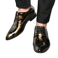 Muške cipele Klasični stil za klizanje na PU kožnim gumenim jedinim blok petom cipele