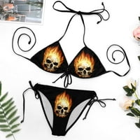 Skubana plamena Fire Ženski kupaći kostim dva halter kravata bočni trokut bikini kupaći kostimi kupališta