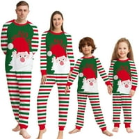 Božićna odjeća, Božićno podudaranje pidžama za porodicu, majka otac dječje kćer sine božićna spavaća odjeća, zelena
