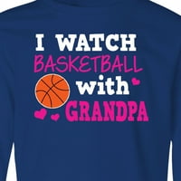 Inktastic gledam košarku sa majicom dugih rukava od djeda