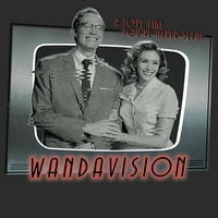 Ženska Marvel Wandavision ljubav na TV Grafičkim grafičkim teenim crnim velikim