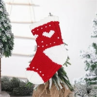 Popust božićni ukrasi pletene božićne čarape snježne pahuljice Dječja poklon torba