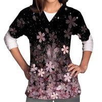 Ljeto Plus veličine vrhova ženske bluze kratkih rukava modne cvjetne košulje crne s