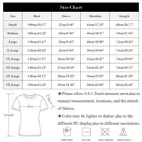 Ženske vrhove kratkih rukava modna bluza Grafički otisci Žene Ljetne posade Crte majice Tunic Tee Brown 3xl