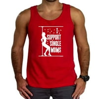 Muškarci Ja podržavam samohrane mame TEE Crveni tenk 3x-veliki crveni