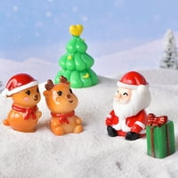 Twowood prijenosni minijaturni ukras Slatka minijaturna vila za božićnu ukrasu za dom