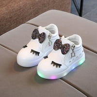 Koaiezne LED baby čizme Sportske svjetlosne djevojke Dječje cipele Bowknot Baby Cipele Dječje cipele