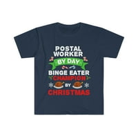 Poštanski radnik po danu Binge Eater by božićna majica Unise S-3XL