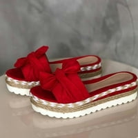 Lydiaunistar ženske cipele modna čvrsta boja minimalistička tkanja tkanja od slame debele dna sandale
