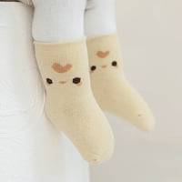 Ketyyh-CHN čarape Prozračne čarape za žene Djeca Jesen i zima Novi uzorak Moda Slatka crtana žuta piletina