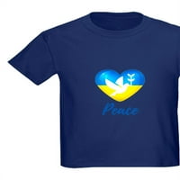 Cafepress - Ukrajina Zastava mira Dove majica - Dečija tamna majica