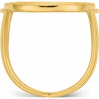 14K žuto zlato 14ky polirani prsten za zim za novčiće napravljen u Sjedinjenim Državama -Jewelry od