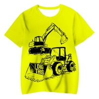 Jhpkjjhpkjkawaii 3D Print Tractor Tractor Kids T Majica Ljetni modni crtani Ležerni majica Dječak Djevojka