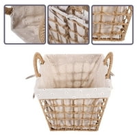 Tkana košarica za pohranu Ručna tkanina Sundries Basket konoplje konopske košare za skladištenje radne