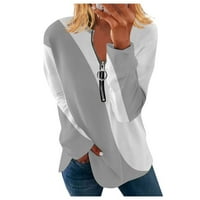 Bluze s dugim rukavima grafički za slobodno vrijeme grafički otisci vrhovi Henley Fashion za žene svijetlo