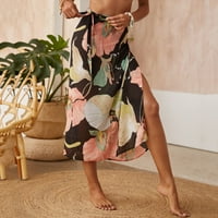 Ženska modna ljetna šifonska suknja Grafička plaža Haljina za odmor Fall Boho Hawaiian Sendresses Seksi