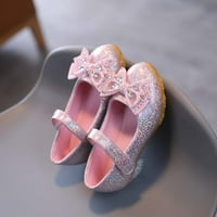 Lovskoo Cipele za djevojke 3.5-11. Godine Slingback Sandale Haljina cipele Dojenčiji dječji biserni kristalni bljesak Bowknot Single princeze Sandale Pink