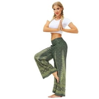 Womens Tweatpants Wide noga Workout Joggers Yoga pantalone Baggy Casual Harem Pant Green L